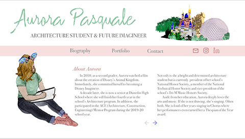Aurora Pasquale Website Screenshot